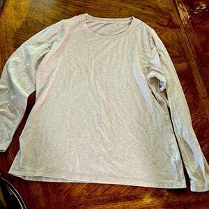 Long sleeve light cream colored t shirt